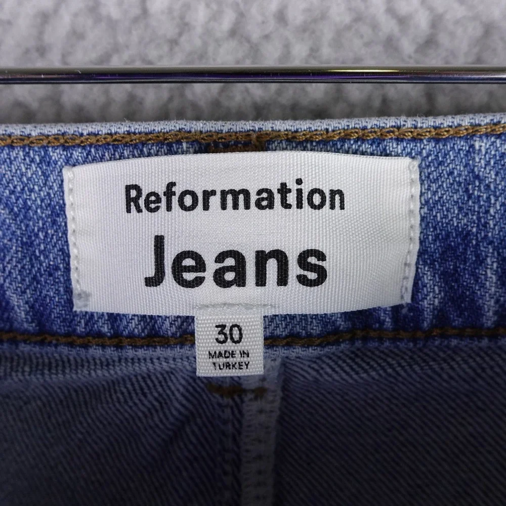 Reformation Jeans Womens 30 Light Wash Blue High Rise Straight‎ Leg Denim